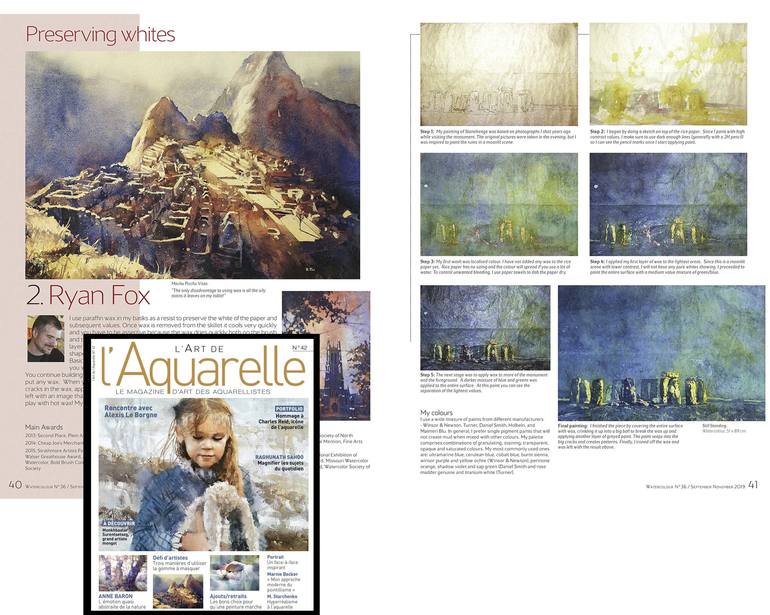 Original Documentary Travel Painting by Ryan Fox Aws