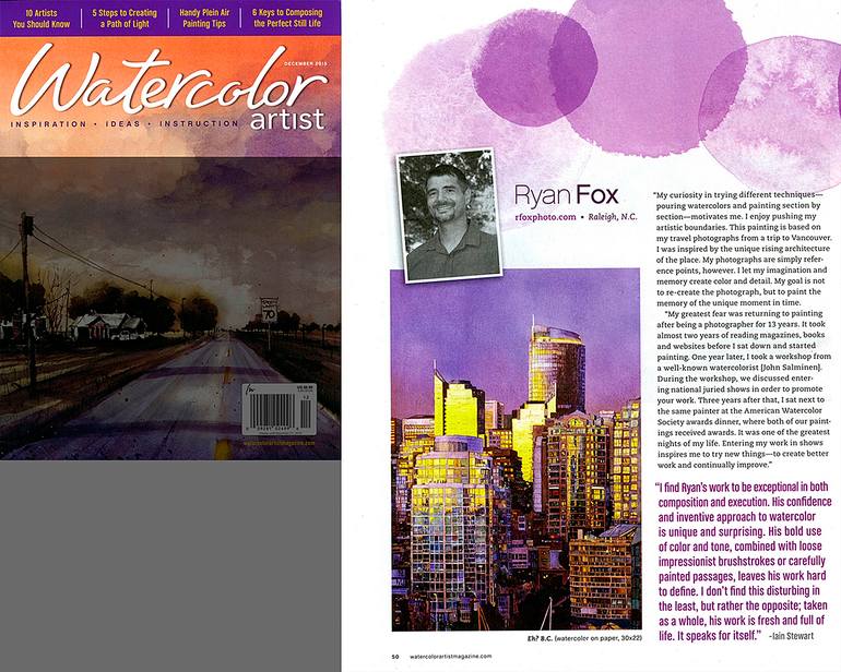 Original Documentary Architecture Painting by Ryan Fox Aws Nws Twsa