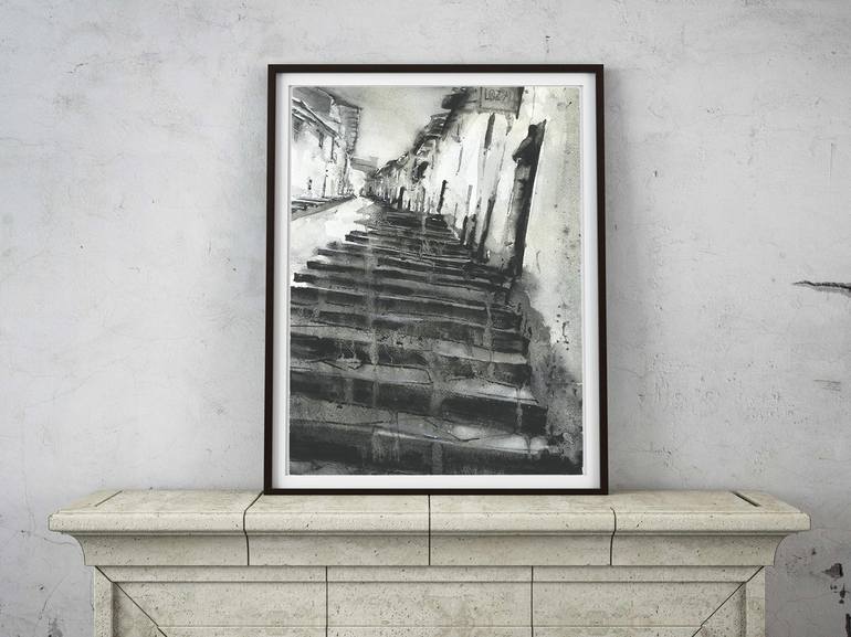 Original Fine Art Travel Painting by Ryan Fox Aws