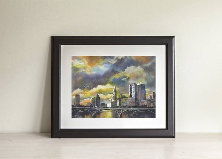 Original Fine Art Cities Painting by Ryan Fox AWS