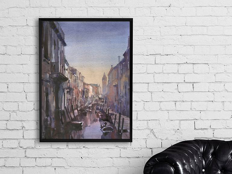 Original Documentary Architecture Painting by Ryan Fox Aws Nws