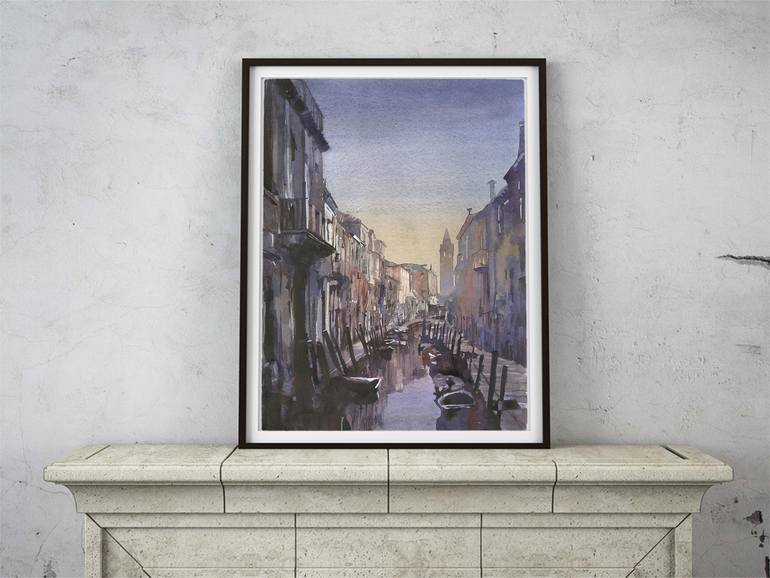 Original Documentary Architecture Painting by Ryan Fox Aws Nws