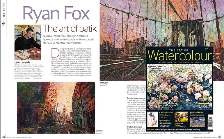 Original Documentary Travel Painting by Ryan Fox Aws Nws