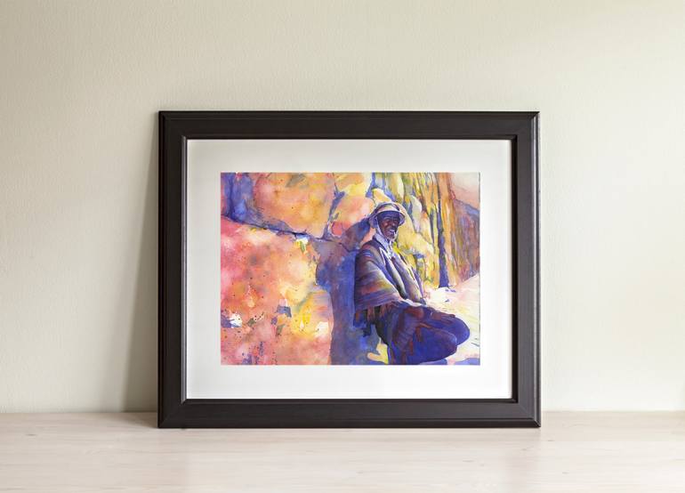 Original Documentary Travel Painting by Ryan Fox Aws Nws