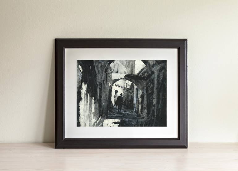 Original Documentary Architecture Painting by Ryan Fox Aws Nws Twsa