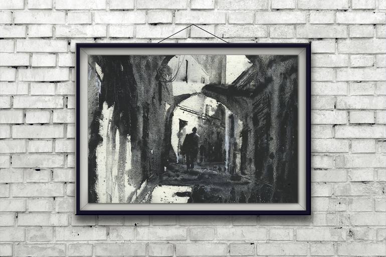 Original Documentary Architecture Painting by Ryan Fox Aws Nws Twsa