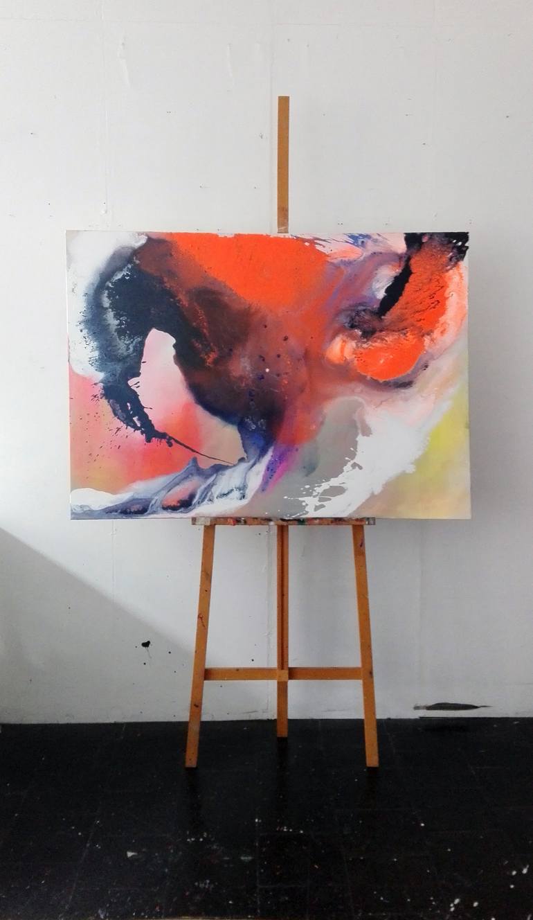 Original Abstract Expressionism Abstract Painting by Kathleen Knauer