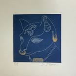 Gods cat in blue - Limited Edition 1 of 5 by goeltinger miura sachiko