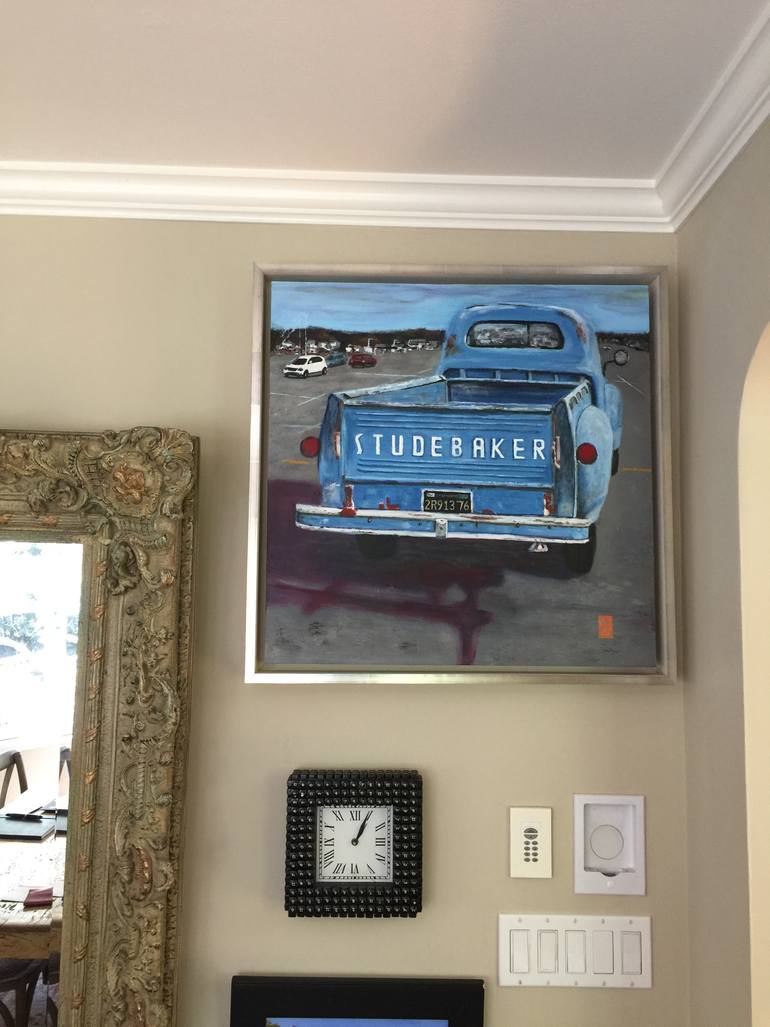 Original Realism Car Painting by Margaret Peggy Murphy