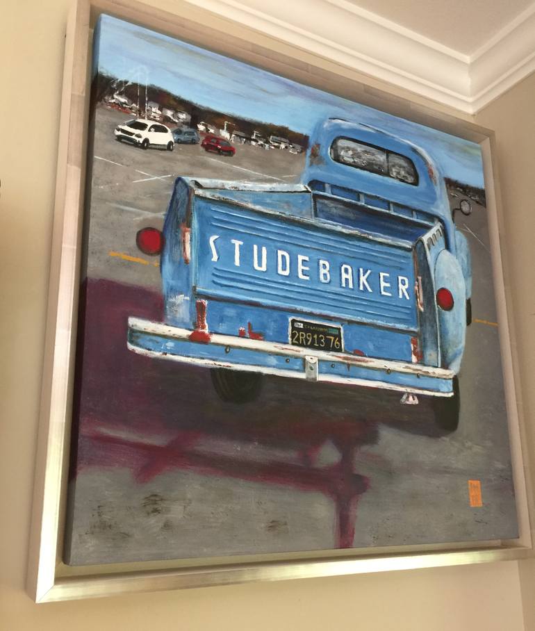 Original Realism Car Painting by Margaret Peggy Murphy