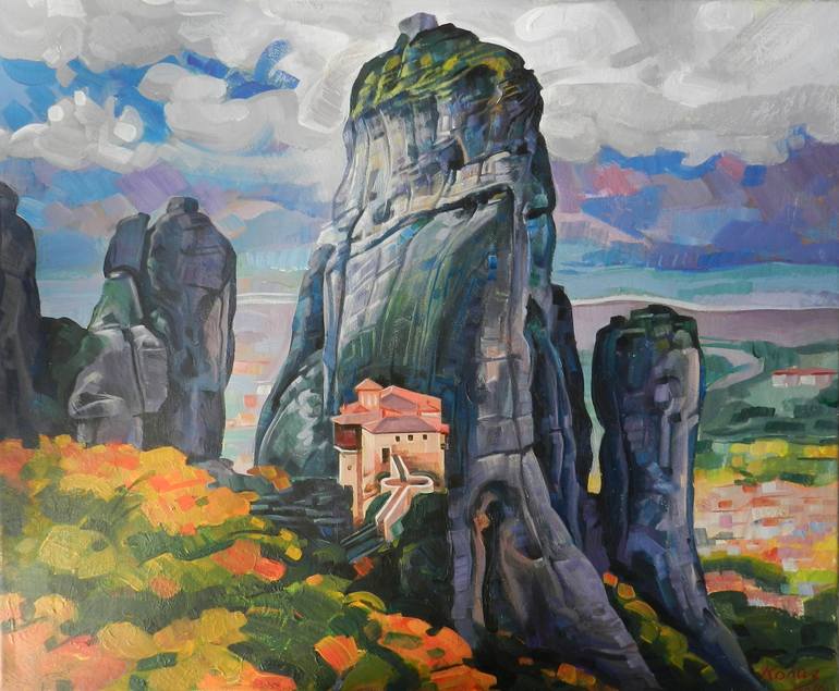 Original Impressionism Landscape Painting by Artan Kola