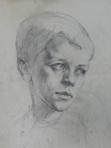 Original Figurative Portrait Drawings by Artan Kola