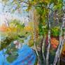 oil on canvas textured paper for artists 40.5cm x30.5cm 
painting, grecce,larissa, river,impressionism,expressionism, modern,