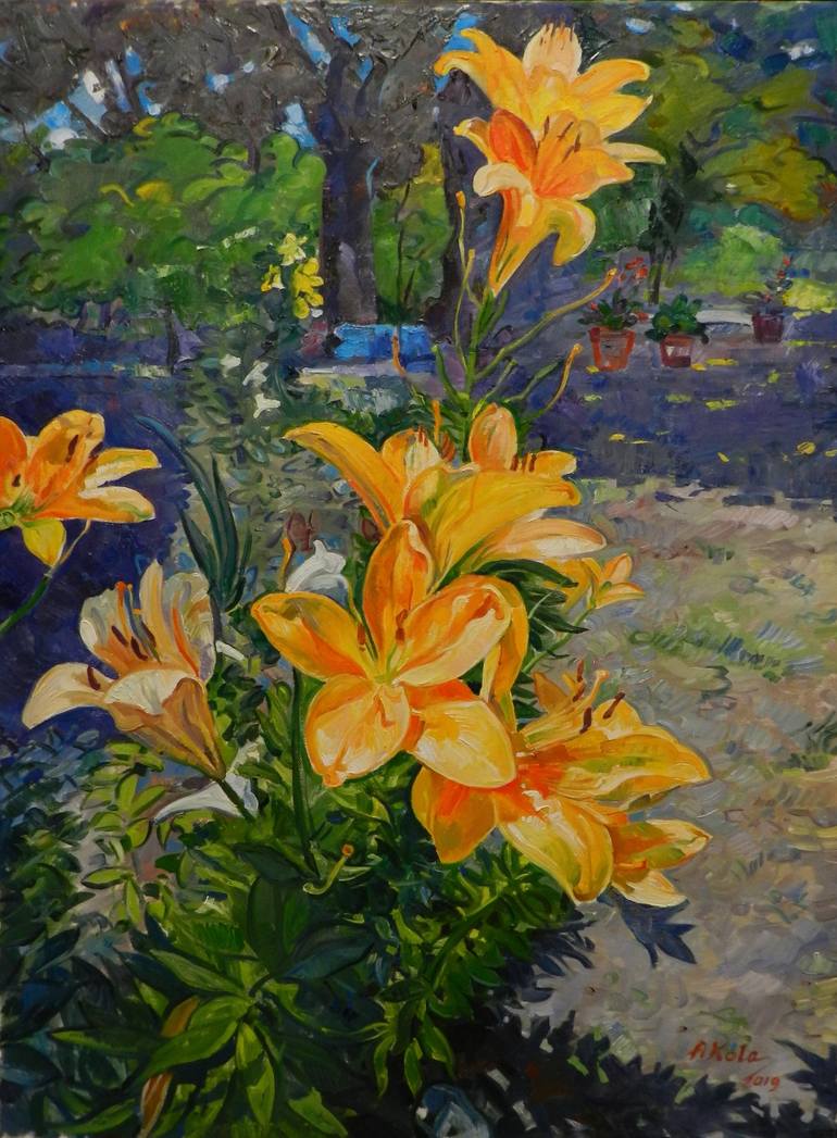 Original Floral Painting by Artan Kola