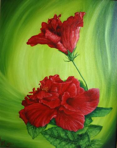 Original Floral Painting by Marina Romari