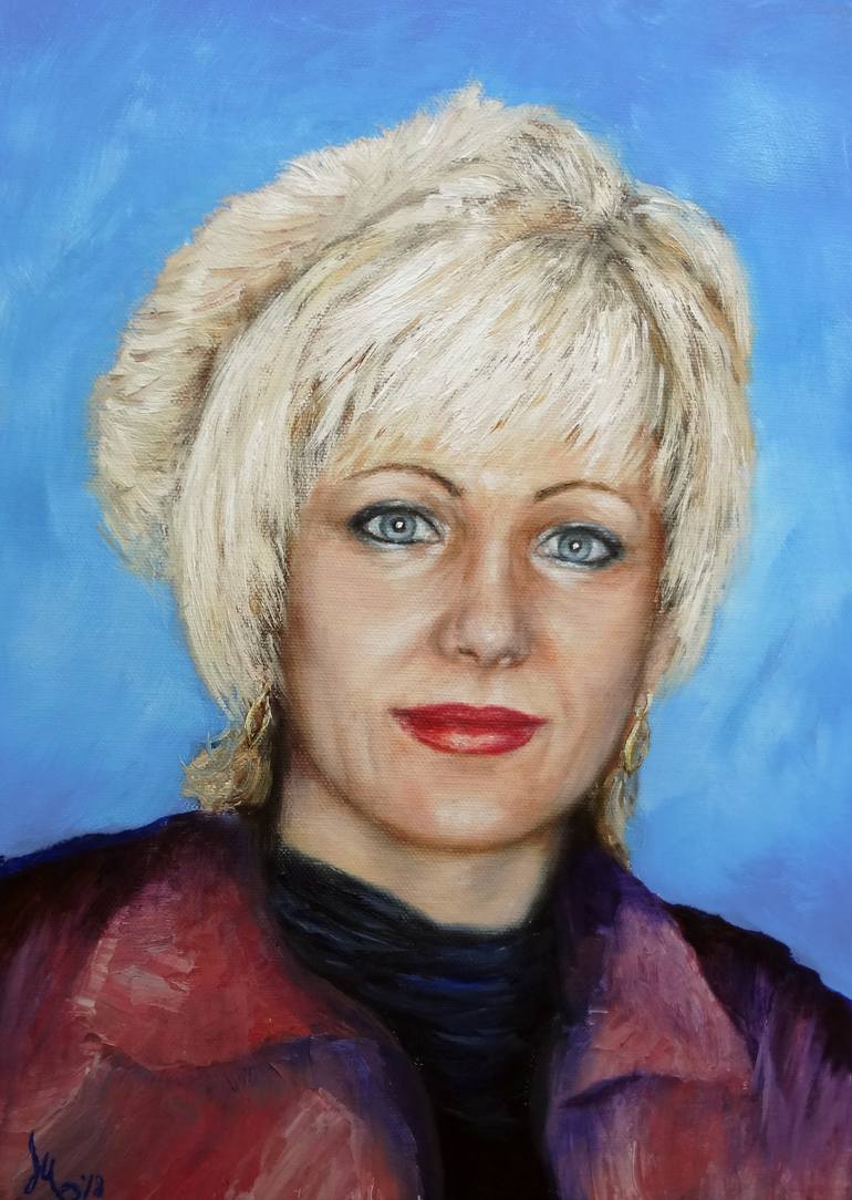 Original Portraiture Portrait Painting by Marina Romari