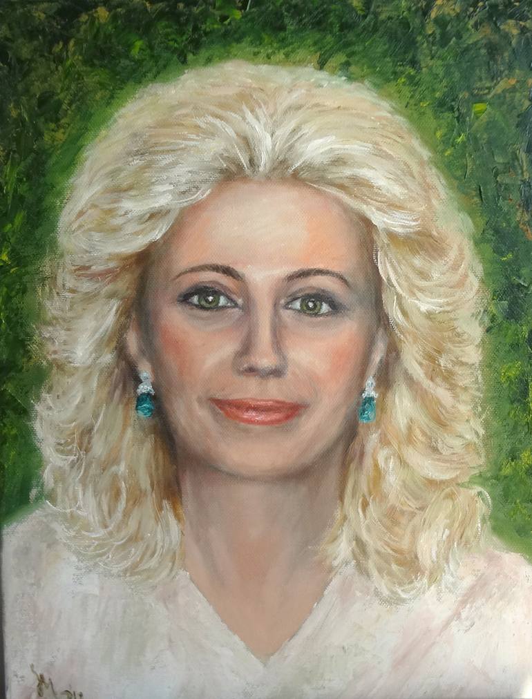 Original Portrait Painting by Marina Romari