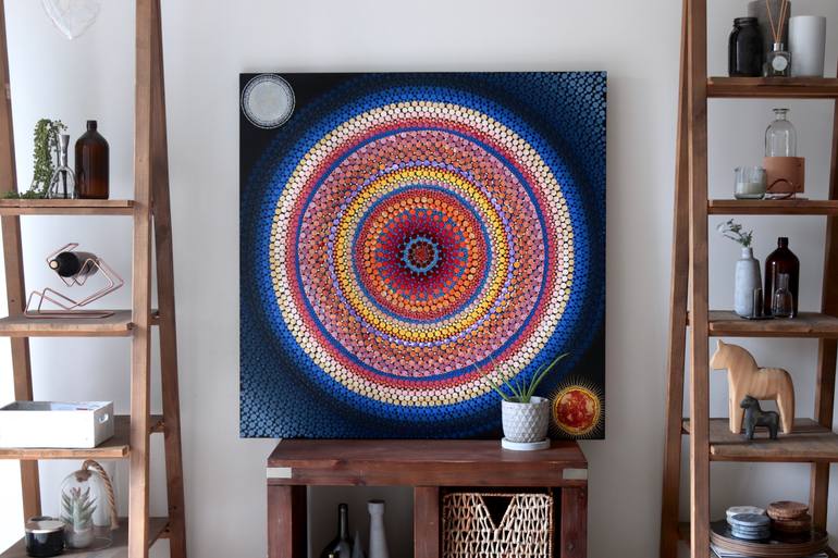 Original Abstract Painting by Circle Work Art