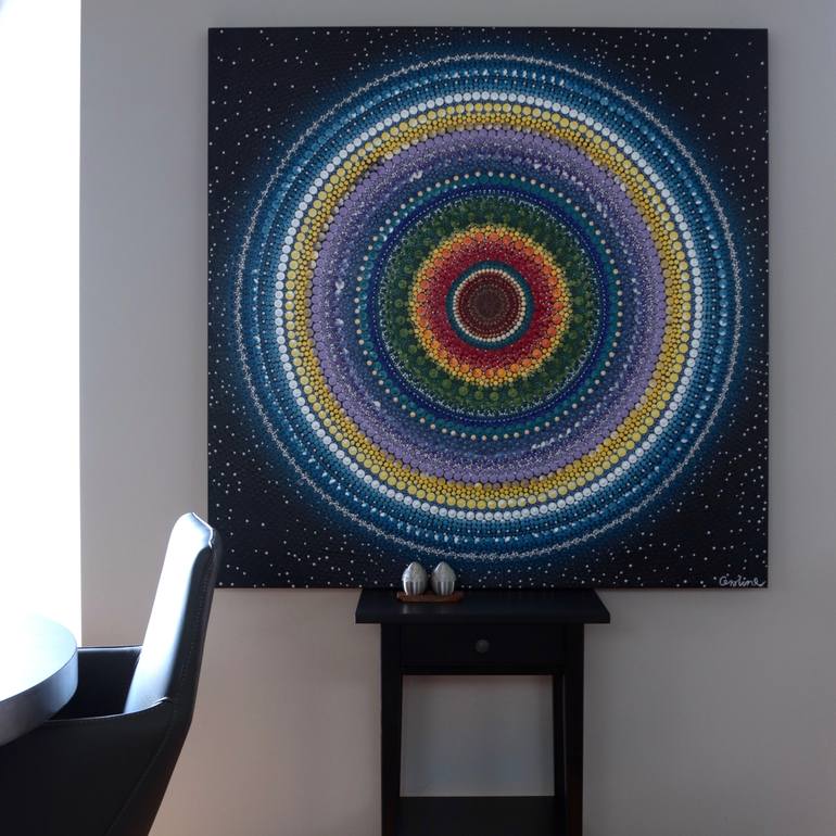 Original Abstract Painting by Circle Work Art