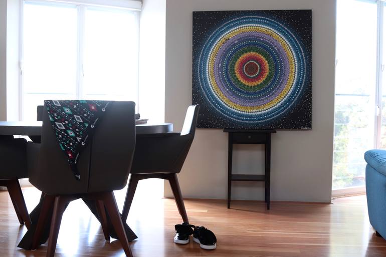 Original Abstract Painting by Circle Work Art