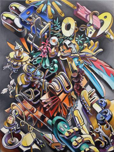 Original Figurative Cartoon Paintings by Sébastien Berruyer