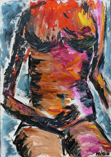 Original Abstract Nude Paintings by Mikhail MiSH Yevdakov