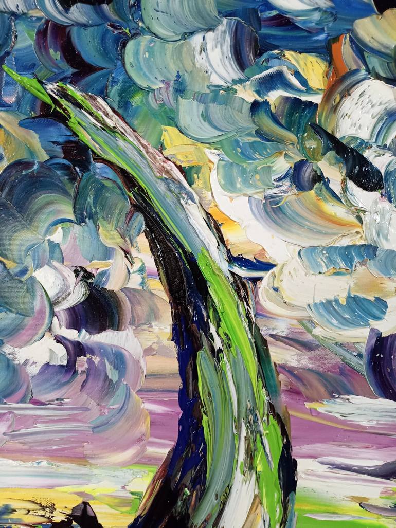 Original Abstract Boat Painting by Antonino Puliafico