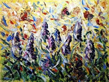Original Abstract Floral Painting by Antonino Puliafico