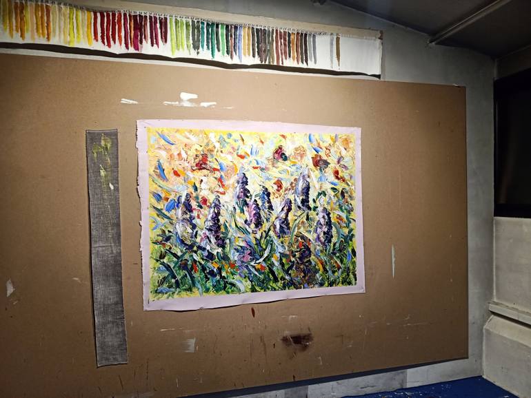 Original Abstract Floral Painting by Antonino Puliafico