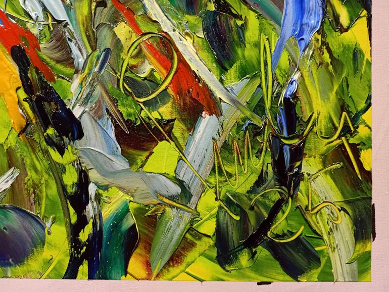 Original Abstract Floral Painting by Antonino Puliafico