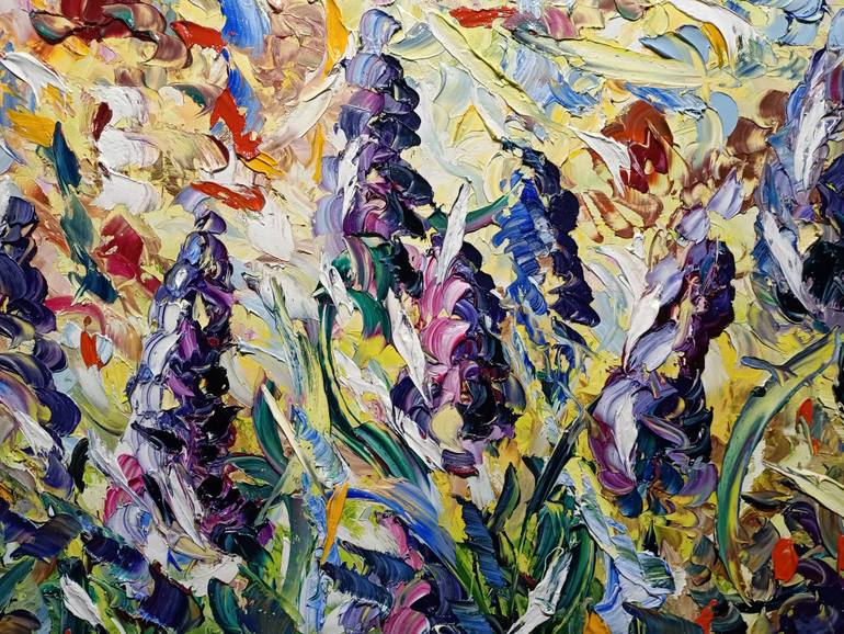 Original Abstract Floral Painting by Antonino Puliafico