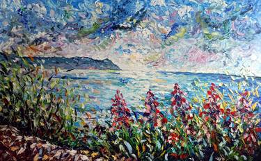 Original Abstract Floral Painting by Antonino Puliafico