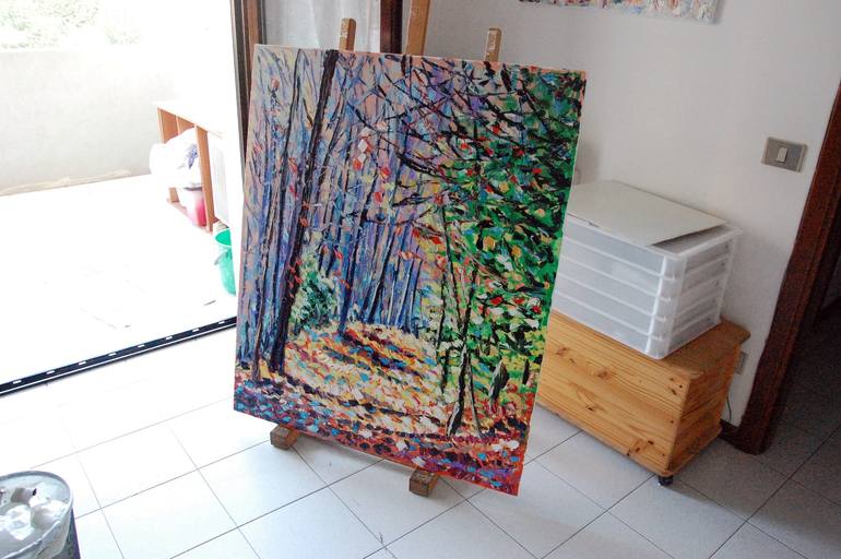 Original Abstract Expressionism Landscape Painting by antonino Puliafico