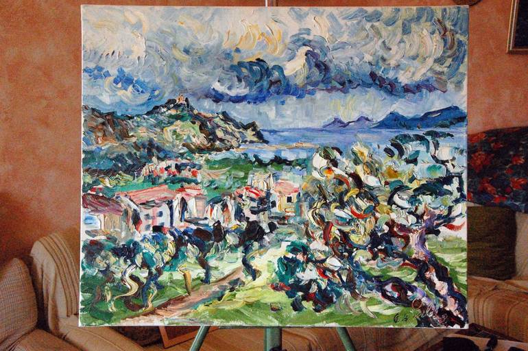 Original Impressionism Landscape Painting by antonino Puliafico