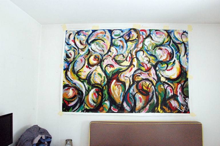 Original Abstract Expressionism Tree Painting by antonino Puliafico