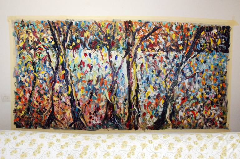 Original Abstract Expressionism Landscape Painting by Antonino Puliafico