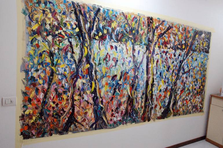 Original Abstract Expressionism Tree Painting by antonino Puliafico