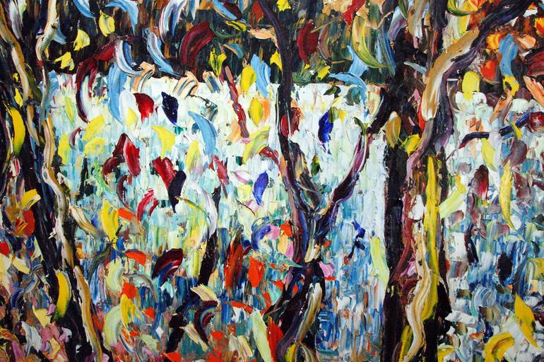 Original Abstract Expressionism Tree Painting by antonino Puliafico