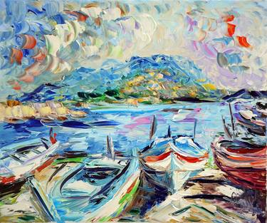 Print of Expressionism Seascape Paintings by antonino Puliafico