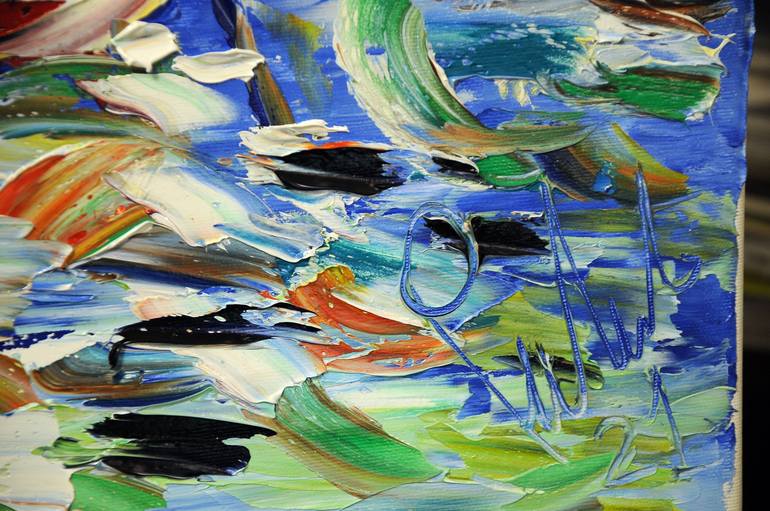 Original Abstract Expressionism Boat Painting by antonino Puliafico