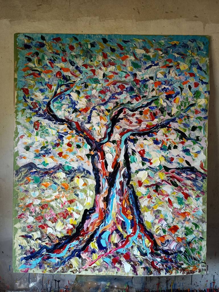 Original Abstract Expressionism Nature Painting by antonino Puliafico