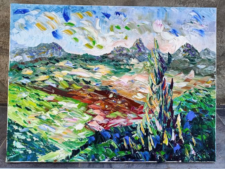 Original Impressionism Landscape Painting by antonino Puliafico