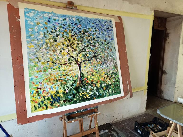 Original Abstract Expressionism Landscape Painting by Antonino Puliafico