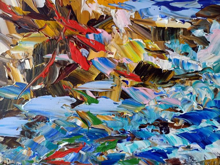 Original Expressionism Beach Painting by antonino Puliafico