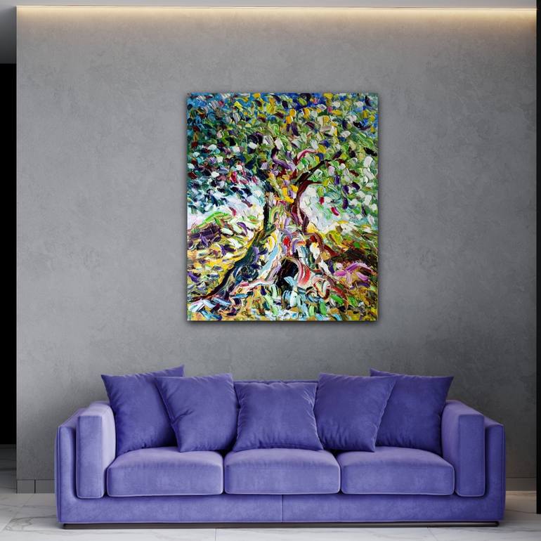 Original Expressionism Tree Painting by antonino Puliafico