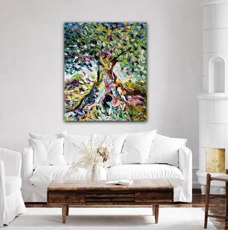 Original Expressionism Tree Painting by antonino Puliafico