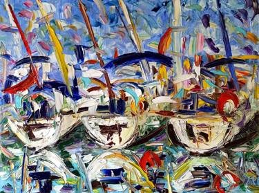 Original Expressionism Yacht Paintings by antonino Puliafico