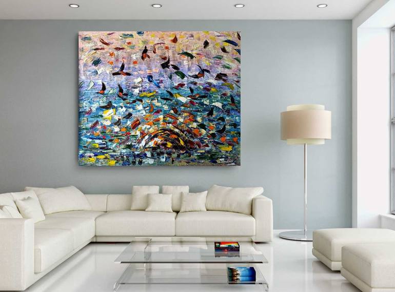 Original Abstract Seascape Painting by antonino Puliafico