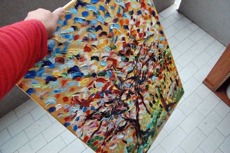 Original Impressionism Tree Painting by antonino Puliafico