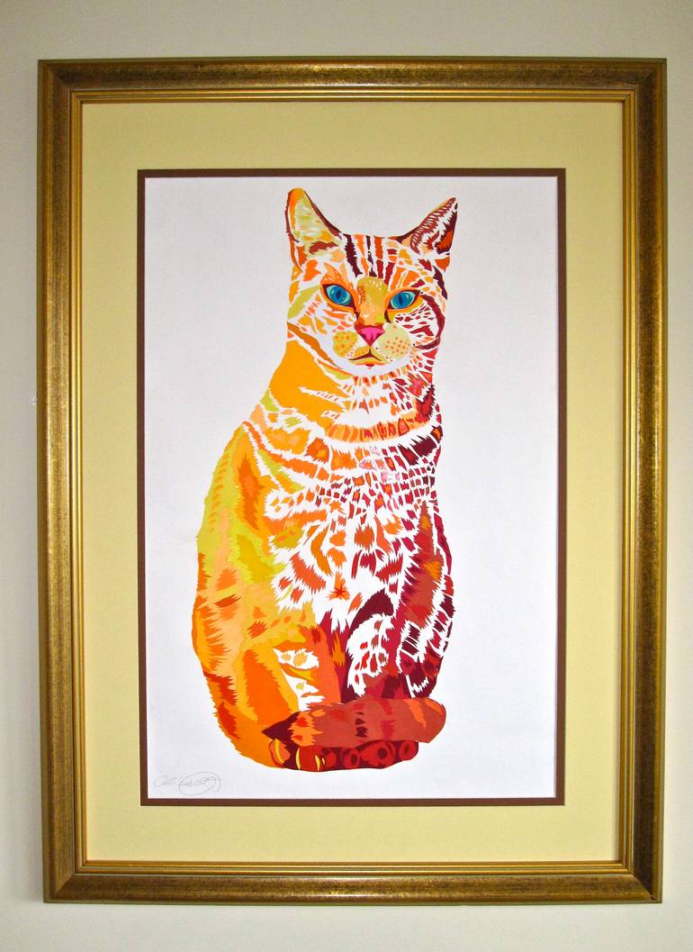Original Impressionism Animal Collage by Chloe Croft